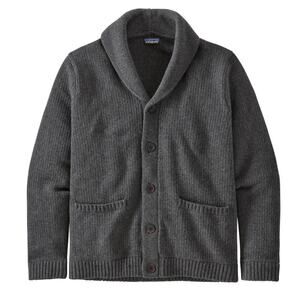 Patagonia M Recycled Wool Shawl-Collar Cardigan Gray